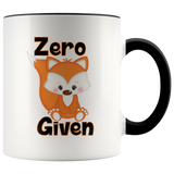 ZERO FOX GIVEN 11 oz White Color Accent Coffee Mug - J & S Graphics