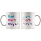 THEIR, THERE and THEY'RE Grammar COFFEE MUG - J & S Graphics