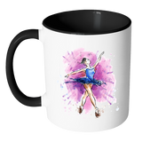 BALLET DANCER Color Accent Coffee Mug - J & S Graphics