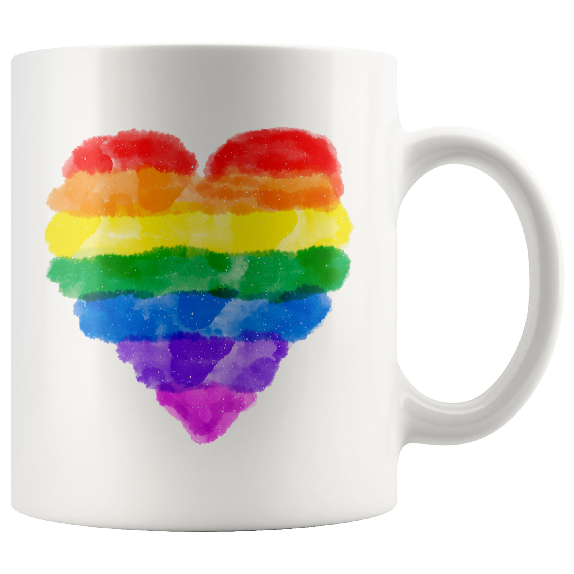 Rainbow Coffee Mug, Handmade Mug Colorful, Pride Mug 