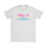 KINDNESS is FREE, Sprinkle it Everywhere Women's T-Shirt - J & S Graphics