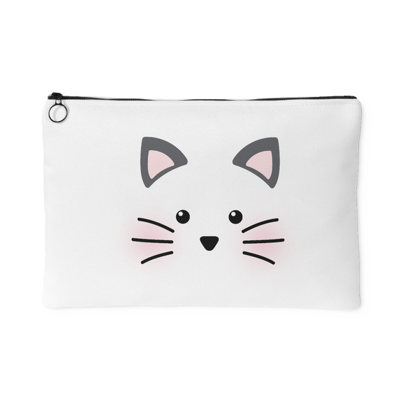 BLUSHING KITTY Accessory Pouch - 2 Sizes to choose from - J & S Graphics