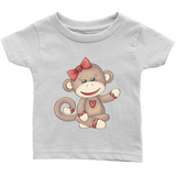 GIRL SOCK MONKEY Infant T-Shirt - J & S Graphics