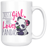 Just a Girl Who Loves Pandas 11oz or 15oz COFFEE MUGS