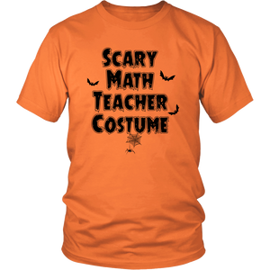 Halloween SCARY MATH TEACHER COSTUME Halloween Unisex T-Shirt - J & S Graphics