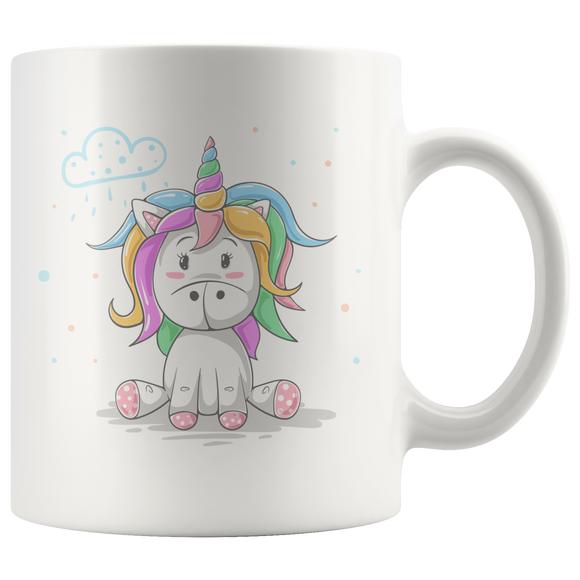 Cute Rainbow Unicorn 11oz Coffee Mug - J & S Graphics