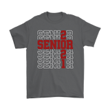 SENIOR Class 2021 T-Shirt, High School Color Burgundy, Men's & Women's