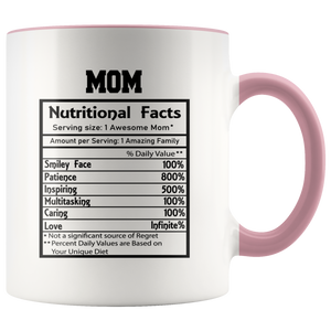 MOM Ingredients Color Accent COFFEE MUG 11oz