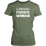 STRONG POWERFUL WOMAN Women's short sleeve T-Shirt - J & S Graphics