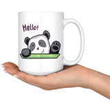 Hello PANDA, Cute Panda COFFEE MUG 11oz or 15oz