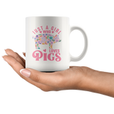 Just a Girl Who Loves PIGS 11oz or 15oz COFFEE MUGS