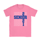 SENIOR Class 2021 T-Shirt, High School Color Blue, Men's & Women's