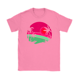 Retro PALM TREES and SUNSET Men's and Women's T-Shirt