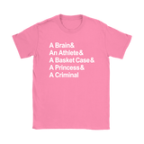 Breakfast Club Names Women's T-Shirt - J & S Graphics