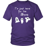 I'm Just Here for the Boos Funny Halloween Unisex T-Shirt - J & S Graphics