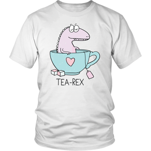 TEA REX - Humorous Unisex T-Shirt, T-Rex - J & S Graphics