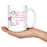 Ladies Don't Start Fights, but They Can Finish Them, Cat COFFEE MUG 11oz or 15oz