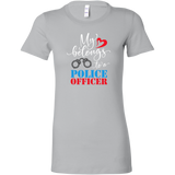 My Heart Belongs to a POLICE OFFICER Women's T-Shirt