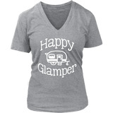 HAPPY GLAMPER Women's V-Neck T-Shirt - J & S Graphics