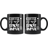 Coffee is a Hug in a Mug 11oz Black Ceramic COFFEE MUG - J & S Graphics