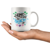 HOME IS WHERE THE BEACH IS 11oz COFFEE MUG - J & S Graphics