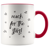 Reach for the Stars 11oz Color Accent COFFEE MUG