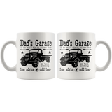 DAD'S GARAGE 11oz COFFEE MUG - If he can't fix it, no one can! - J & S Graphics