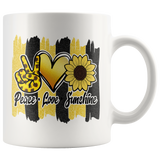 PEACE LOVE SUNSHINE Coffee Mug 11oz or 15oz