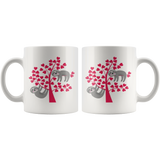 Sloth in Love Heart Tree COFFEE MUG 11oz or 15oz