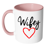 WIFEY Color Accent Coffee Mug - Choice of Color - J & S Graphics