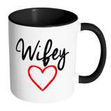 WIFEY Color Accent Coffee Mug - Choice of Color - J & S Graphics