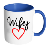 WIFEY Color Accent Coffee Mug - Choice of Color - J & S Graphics