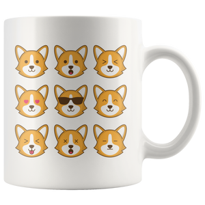 CORGI Emojis Emoticons CORGI 11oz or 15oz COFFEE MUG