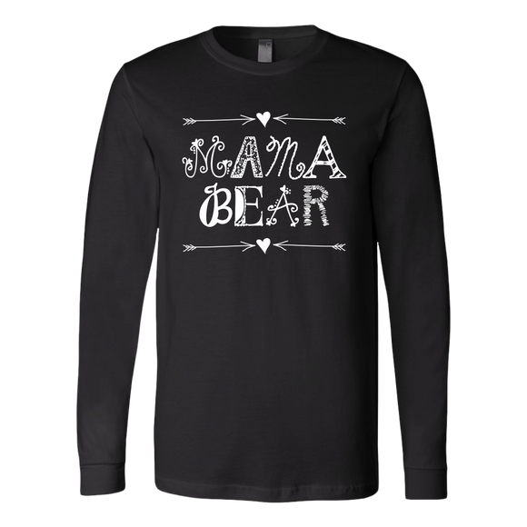 MAMA BEAR Long Sleeve T-Shirt, Canvas Brand - J & S Graphics