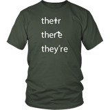 THEIR, THERE and THEY'RE Grammar Unisex T-Shirt - J & S Graphics