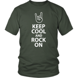 KEEP COOL and ROCK ON Unisex T-Shirt - J & S Graphics