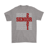 SENIOR Class 2021 T-Shirt, High School Color Burgundy, Men's & Women's