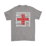 NURSE Words Subway Typography RED CROSS Unisex T-Shirt