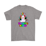 Today's Mood Unicorn giving the finger Men's and Women's T-Shirts