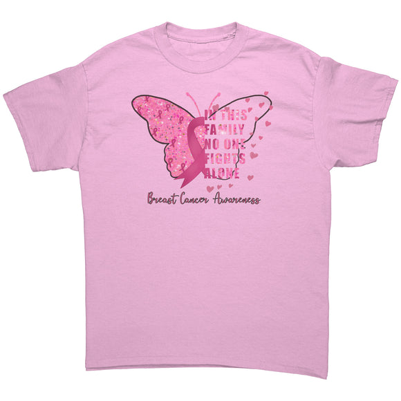 Breast Cancer Awareness Unisex T-Shirt No One Fights Alone
