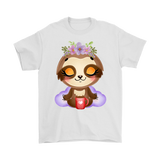Yoga Coffee Sloth Meditating Unisex T-Shirt