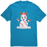CHRISTMAS BASEBALL SNOWMAN Reindeer Unisex T-Shirt