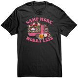 Camp More Worry Less Retro Trailer Unisex T-Shirt