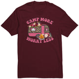 Camp More Worry Less Retro Trailer Unisex T-Shirt