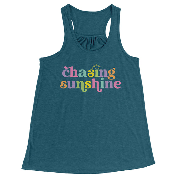 Chasing Sunshine Women's Flowy Racerback Tank Top