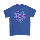 MOM Description in HEART Unisex and Women's T-Shirts