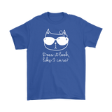 CATTITUDE Does it Look Like I Care? Men's T-Shirt - J & S Graphics