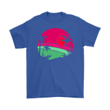 Retro PALM TREES and SUNSET Men's and Women's T-Shirt
