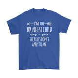 I'm the Youngest Child Men's T-Shirt, The Rules Don't Apply to Me - J & S Graphics