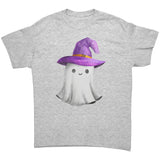 Cute Ghost with Witch Hat Unisex Halloween T-Shirt